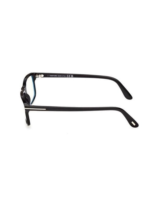 Tom Ford Brown 53Mm Rectangular Light Blocking Glasses for men