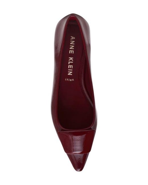 Anne Klein Red Crawford Pointed Toe Flat