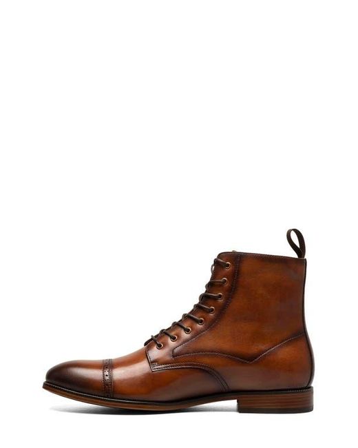 Stacy Adams Brown Henry Cap Toe Boot for men