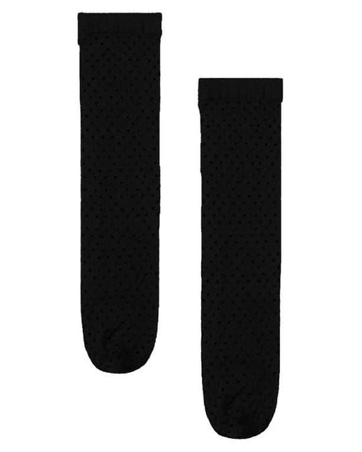 Wolford Black Dot Crew Socks