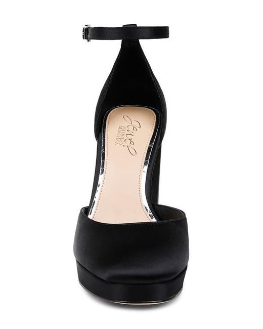 Badgley Mischka Black Stephanie Ankle Strap Platform Pump