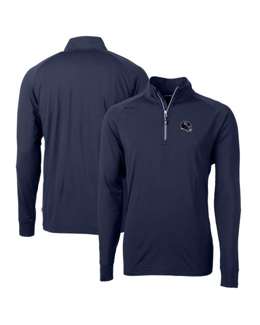Cutter & Buck Blue Chicago Bears Helmet Adapt Eco Knit Stretch Recycled Quarter-zip Pullover Top At Nordstrom for men