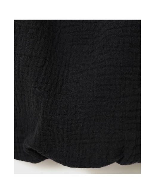 Mango Black Puffed Off The Shoulder Crop Top