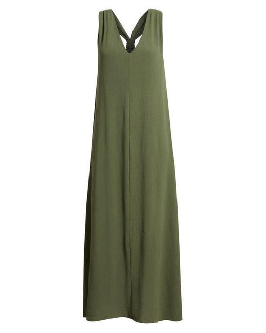 Halogen® Green Twist Back Sleeveless Maxi Dress