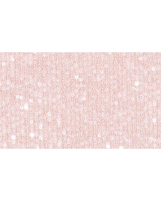 Anne Klein Pink Sequin Mesh T-Shirt