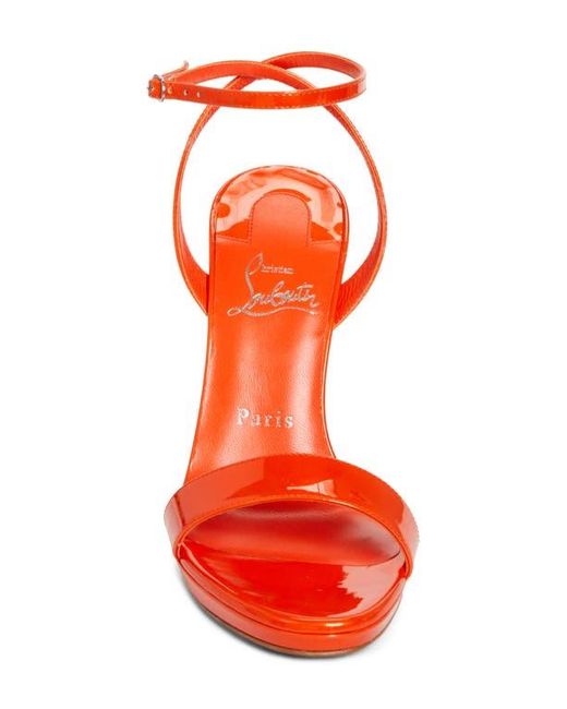 Christian Louboutin Orange Miss Z Queen Sandal