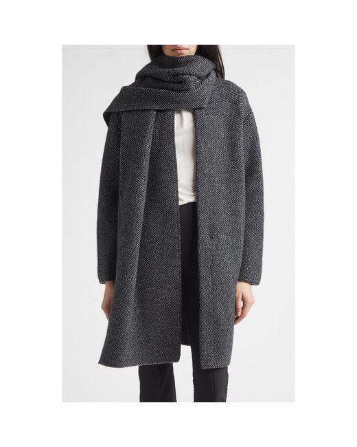 Vince Black Drape Sweater Coat