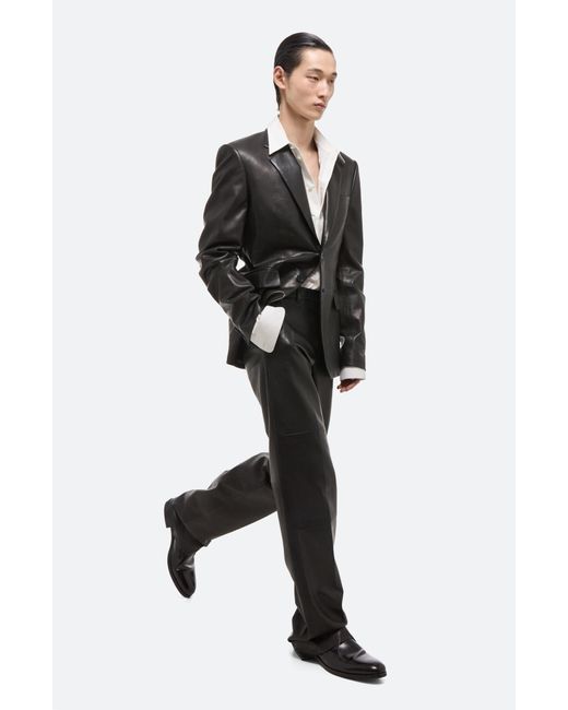 Helmut Lang Black Gender Inclusive Leather Blazer for men