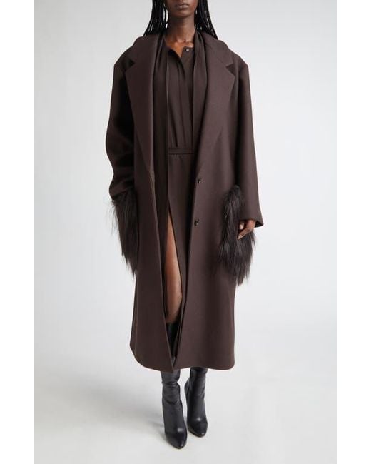 Michael Kors Brown Pleated Tie Neck Sleeveless Silk Shirtdress