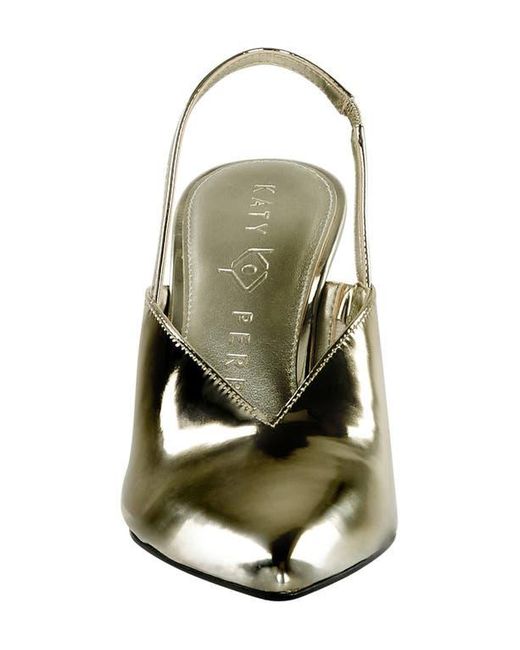 Katy Perry Metallic The Trendygurl Slingback Pointed Toe Wedge Sandal