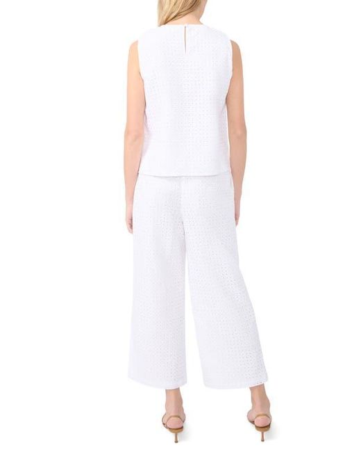 Halogen® White Eyelet Embroidery Shell
