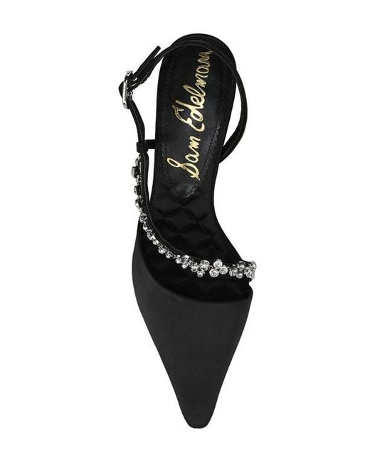 Sam Edelman Black Bonnie Slingback Pointed Toe Pump