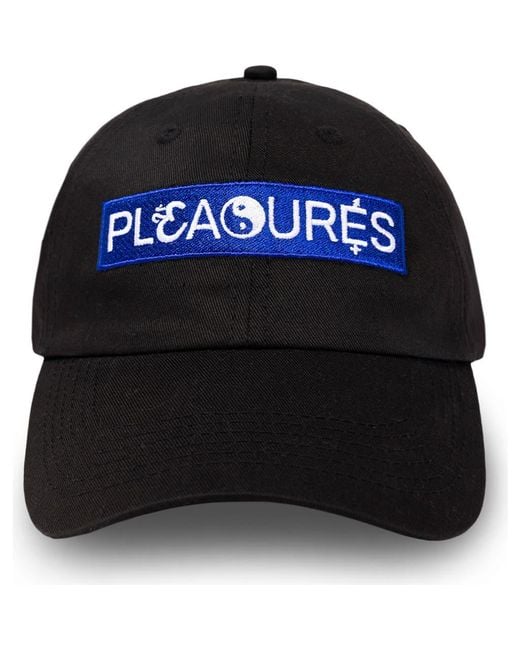 Pleasures Black Unity Adjustable Twill Baseball Cap for men