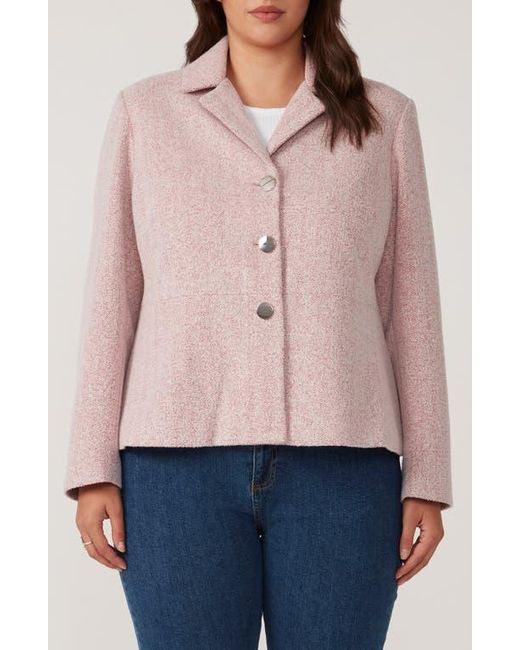 Estelle Pink Herringbone Tweed Jacket