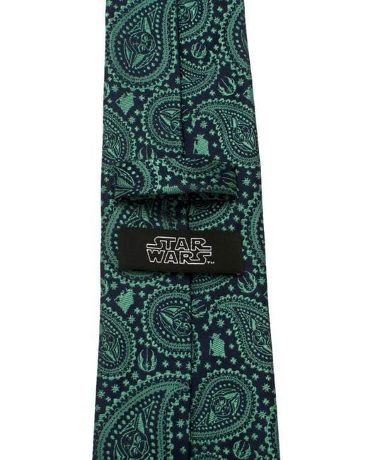 Cufflinks Inc. Green Yoda Paisley Silk Tie for men