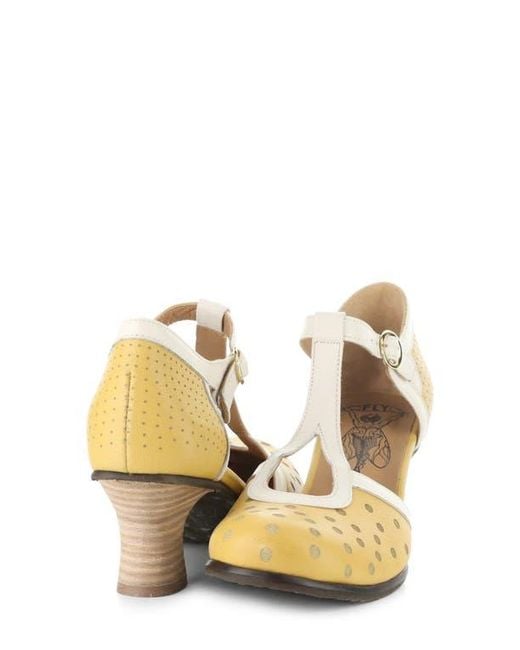 Fly London Metallic Blef T-Strap Pump