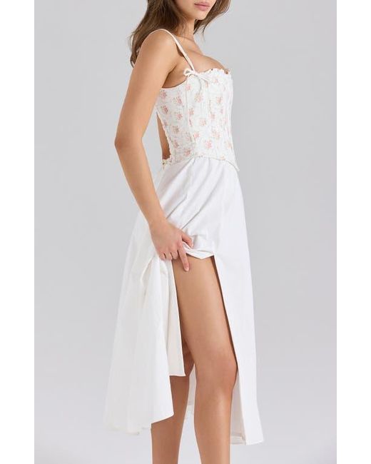 House Of Cb White Clarabelle A-Line Dress