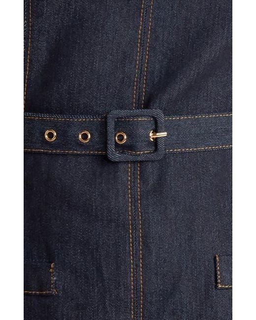 FREEMARKET Blue A-Line Denim Midi Dress