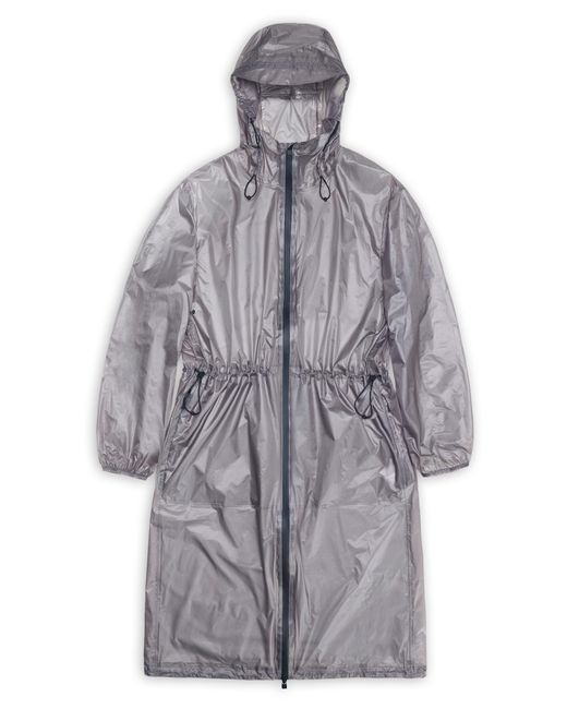 Rains Gray Norton Waterproof Hooded Raincoat