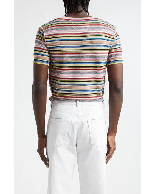 Maison Margiela Multicolor Striped T Shirt for men