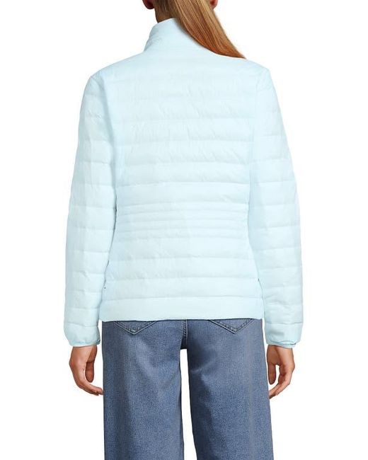 Lands' End Blue Wanderweight Ultralight Packable Down Jacket