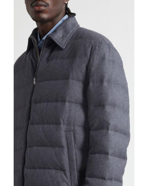 Herno Purple Cashmere & Silk Down Puffer Jacket for men