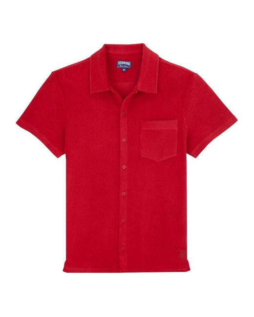 Vilebrequin Red Bowling Terry Shirt for men