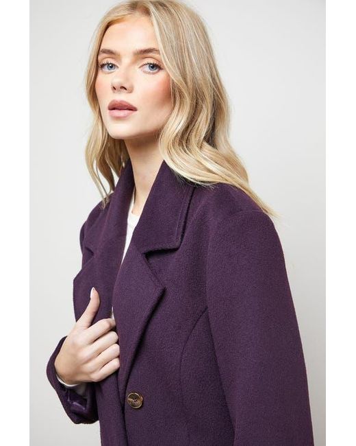 Oasis Purple Maxi Tailored Coat