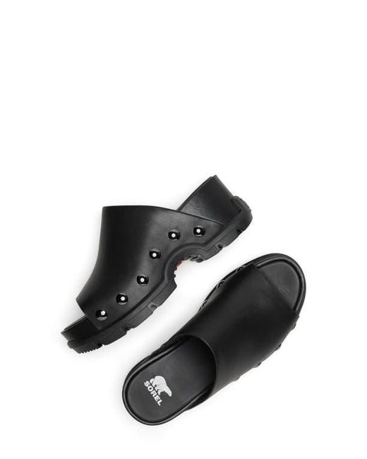 Sorel Black Roam'N Slide Platform Sandal