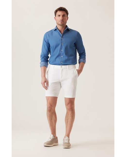 Dek White Galaxy Ultra 4X Stretch Twill Bermuda Shorts for men