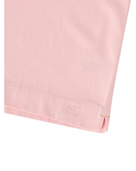 Robert Talbott Pink Stretch Jersey Dean Tee for men