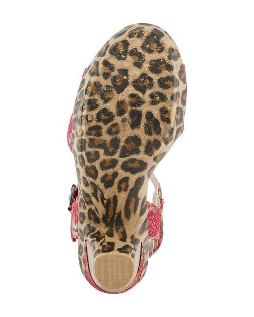Spring Step Red Wildcat Ankle Strap Sandal