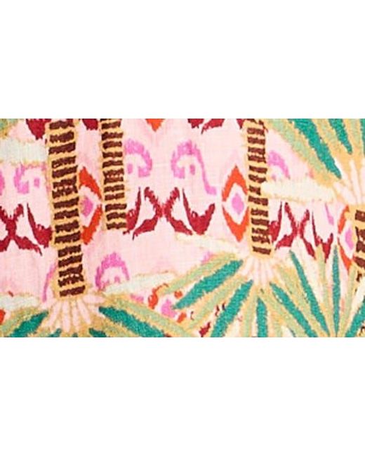 Tommy Bahama Multicolor Palm Pointe Short Sleeve Linen Button-Up Shirt