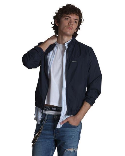 Members Only Blue Windbreaker Packable Jacket for men