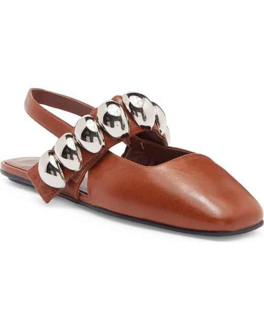 Jeffrey Campbell Brown Manon Slingback Flat
