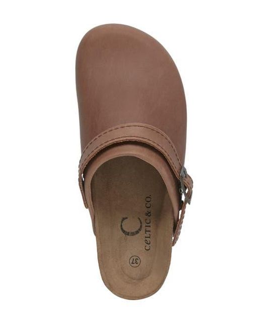 Celtic & Co. Brown Strap Detail Clog