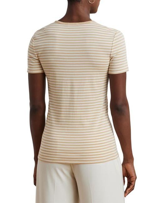Ralph Lauren Multicolor Stripe Stretch Cotton Crewneck Top