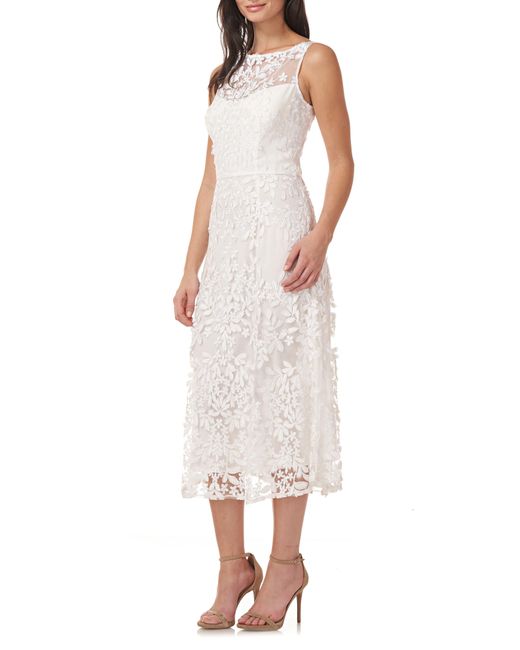 js collections floral lace cocktail dress