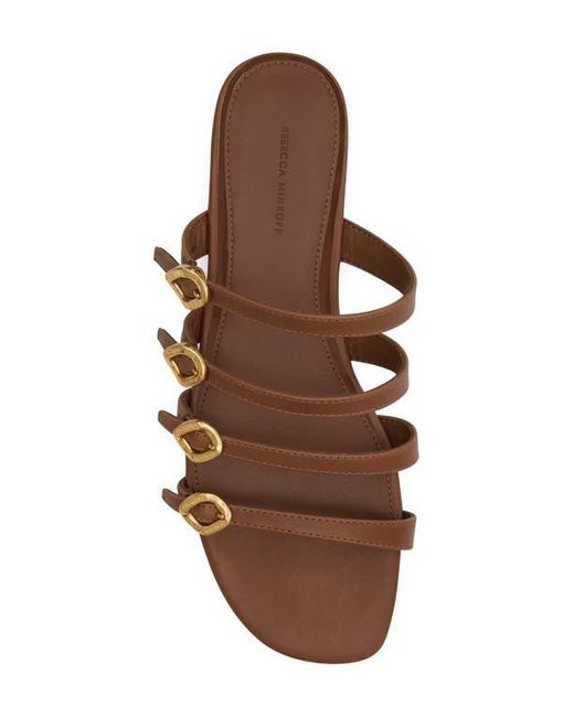 Rebecca Minkoff Brown Buckle Slide Sandal