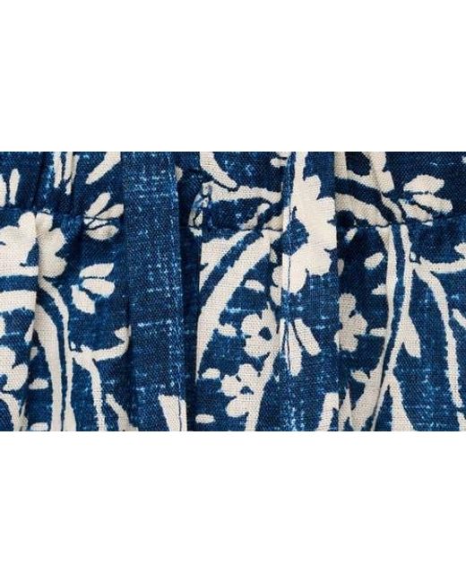 Mango Blue Print Cotton Pants