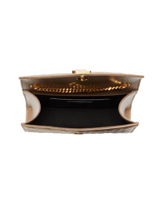 Saint Laurent Small Envelope Calfskin Leather Shoulder Bag in Brown Lyst