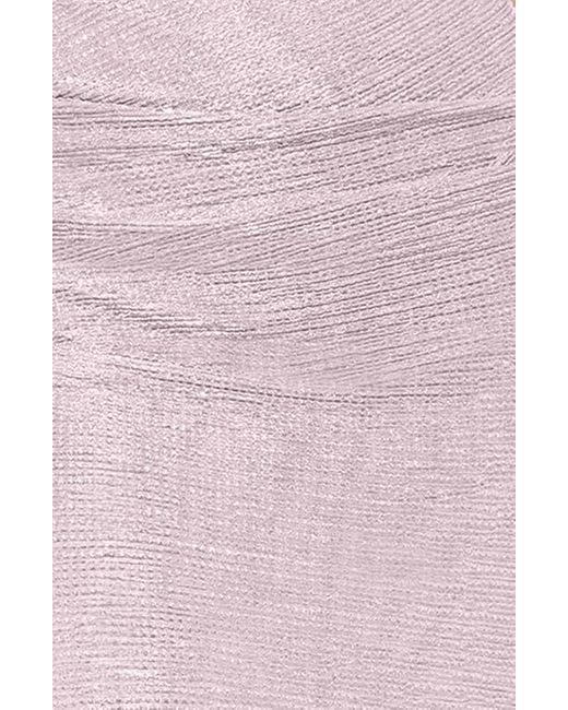 Betsy & Adam Pink Quicksilver Flutter Sleeve Trumpet Gown