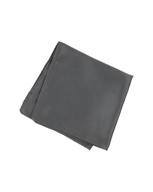 Brooklyn Brigade Gray Solid Satin Pocket Square for men