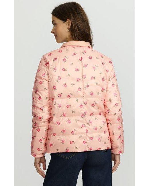 Lands' End Blue Wanderweight Reversible Packable Down Jacket
