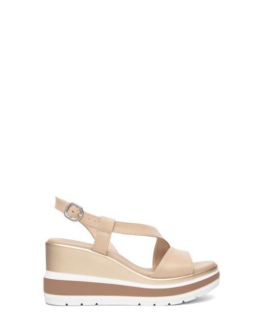 Nero Giardini Metallic Platform Wedge Sandal