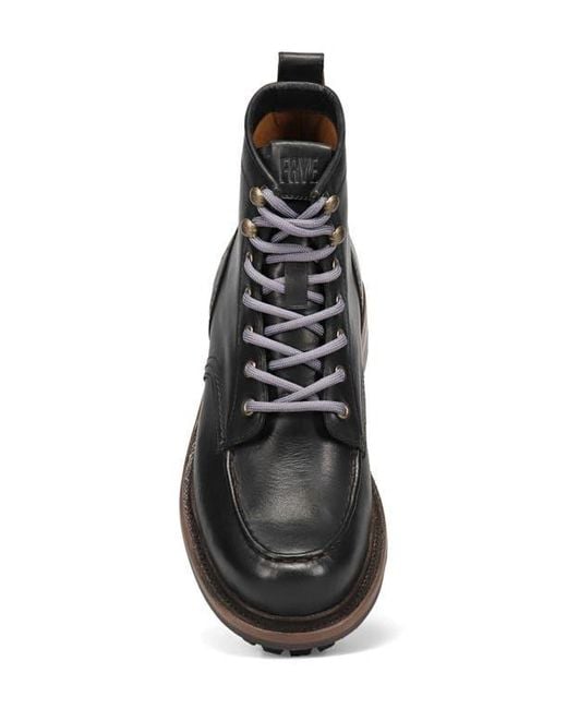 Frye Black Hudson Work Boot for men