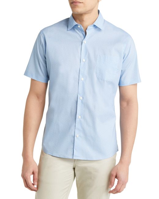 Peter Millar Olivet Print Stretch Cotton Short Sleeve Button-up Shirt ...
