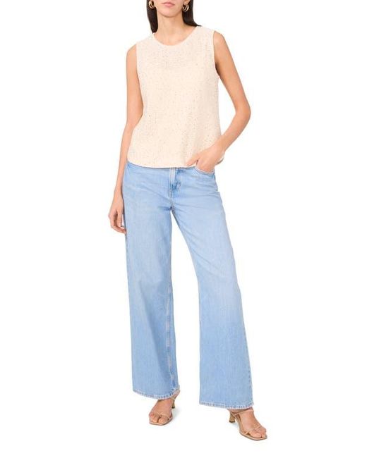 Vince Camuto Blue Sequin Sweater Tank