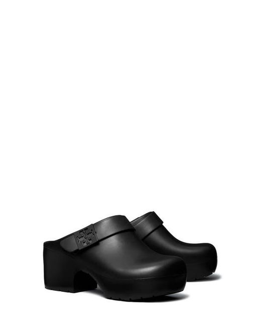 Tory Burch Black Mellow Platform Heeled Clog