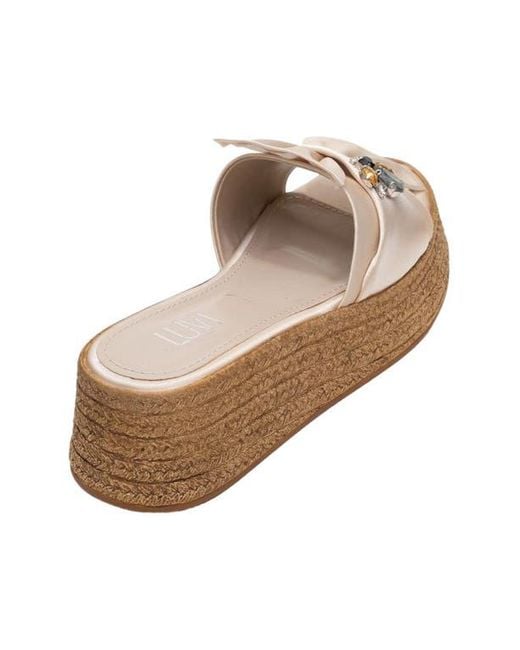 Prologue Shoes Pink Shara Braided Bow & Bee Buckle Platform Sandal